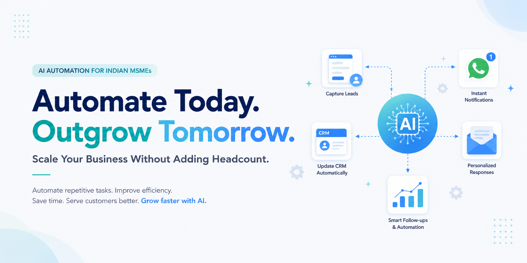AI Automation for Indian MSMEs: How to Outgrow the Competition Without Adding Headcount